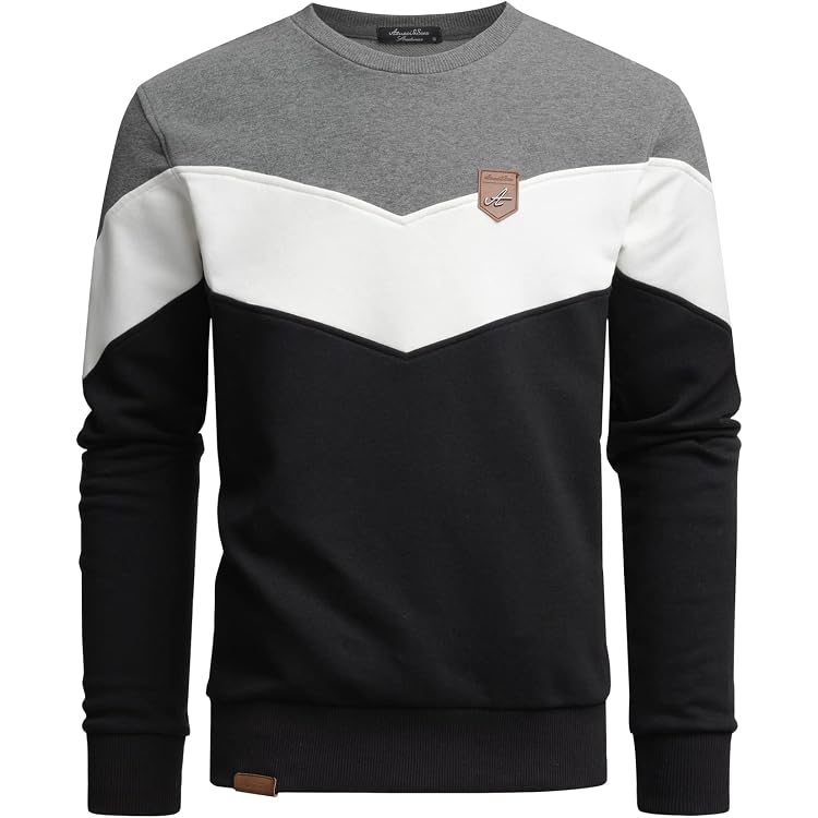 Produktbild von Generisch Sweatshirt Herren Rundhals Halfzip Regular Fit Pullovers Ohne