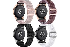 Upeak 20 mm 22 mm pasek do zegarka Samsung Galaxy Watch, Huawei Watch Elastyczny pasek sportowy nylon, 4 szt