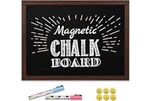 ‎DOLLAR BOSS DOLLAR BOSS kreidetafel magnettafel 40 x 60 cm tafel magnetisch Retro-Grenze wandmontierte Tafel,2 Kreide, 6 Magnete, für Hochzeit, Küche, Bar, Restaurant, Menü für Zuhause