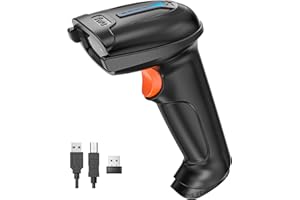 Tera 2D QR Barcode Scanner Wireless USB Wired 1D 2D Handheld Cordless Bar Code Reader for Digital/Printed Barcodes Works with Windows Mac Linux, D5100,Black