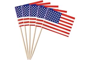 Carpeta 50 Stück * Flaggenpicker + Zahnstocher * für Party und Länderparty | Flag Picks Deko Dekoration Partydeko Fahne Flaggen Länder, Edition: USA
