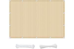CUIMEI Red de Sombra al Aire Libre 1.5 x 2.5 m Transpirable protección UV Toldo Parasol Lona con Ojales para Exterior, Jardín, Terrazas, Color Crema