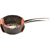 WECOOK Granite Full Induction Saucepan 20 cm, Forged Aluminum, Non-Stick PFOA-Free Stone, Professional Steel Handle, Suitable