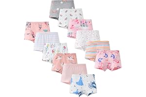 LeQeZe Boxer Bambina Mutande Mutandine Cotone 2-10 Anni Confezione da 12