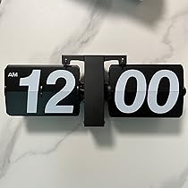 Orologio Flip Digitale Retro - Da Tavolo, Bianco, Design Vintage, Silenzioso - Foto 8