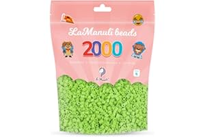 La Manuli Fuse Beads, Approx. 2000 Pieces Midi (5mm) Ironing Beads in a Resealable Bag