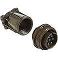 Amphenol Industrial MS3106E16S-1P Circular Connector Pin, Environmental Resisting, Threaded Coupling, Solder Termination, Straight Plug, 16S-1 Insert Arrangement, 16S Shell Size, 7 Contacts