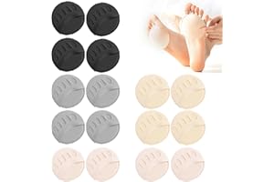WANDERGO 8 Pares Metatarsianos Almohadillas, Cojines de Antepié Almohadillas de Pie para mujeres y hombres, Antepié Almohadillas Reutilizables Forefoot Pads para Tacones Altos
