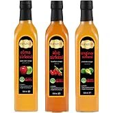 Hanzade Bitkisel Elma + Alı&ccedil; + Enginar Sirkesi 500 ML 3'l&uuml; Set Doğal Fermantasyon İ&ccedil;ilebilir Katkısız Cam Şişe