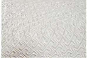 Soleil d'ocre, sous Nappe uni Rectangle, PVC, Blanc, 140x240 cm