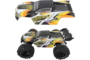 Culnflun RC Car Body Shell, 1/16 RC Car Body Shell SCY 16101PRO PVC Orange Spare Parts Assembly Accessory for Hobbyists Combat Remote Control Car Enthusiasts