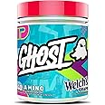 GHOST Amino: Essential Amino Acid Supplement, Welch's Grape - 40 Servings - Intra-Workout Powder for Hydration & Recovery 4.5g BCAA & 5.5g EAA - Soy & Gluten-Free, Vegan