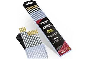ARCCAPTAIN WIG-Wolframelektrode, 10er-Pack, 1/16" x 7" (Gold-1,5% Lanthan)