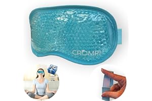 CROMPI Masque Yeux Froid, Thérapie Chaud Et Froid Pour Douleur, Migraine, Anti Cernes Sous Les Yeux, Massage Et Relaxation. Masque Visage, Masque De Nuit Pour Sommeil Detente, Patch Yeux Secs Et Gonflés