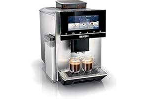 Siemens TQ903D03 W pełni automatyczny ekspres do kawy EQ.900, pojemnik na ziarna, HomeConnect, wyświetlacz Full Touch o wysokiej rozdzielczości 6,8", ciche przygotowywanie, stal nierdzewna