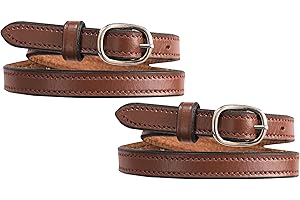 EXIONPRO Exion English Spur Straps for Horse Riding – Genuine Leather Adjustable Pair for Men & Women – Durable Boot & Spur Straps – Black, Havana Brown, Oak Brown