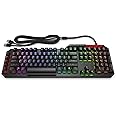 HP Omen Sequencer Gaming Keyboard, Anti-Ghosting Function with Rollover To N Buttons, Optical-Mechanical Blue Switches 0.2 Ms Response Time, Dedicated LED for Each Button, Black