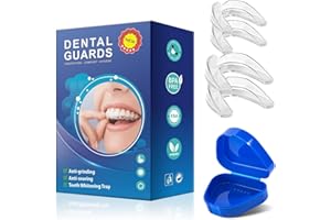 HAUTLLAIF 4 Stück Knirscherschiene für Nacht, 2 Größen Formbare schnarchschiene, Mundschutz zum Zähneknirschen, anti schnarch, Beißschiene für Die Nacht