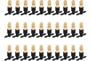 ACBungji 30pcs Brass Misting Nozzles Three-way Connector Drip Irrigation Nozzle 4/7 Inches Adjustable Atomizing Nozzle Cooling Misting System for Outdoor Plant Garden Patio Greenhouse