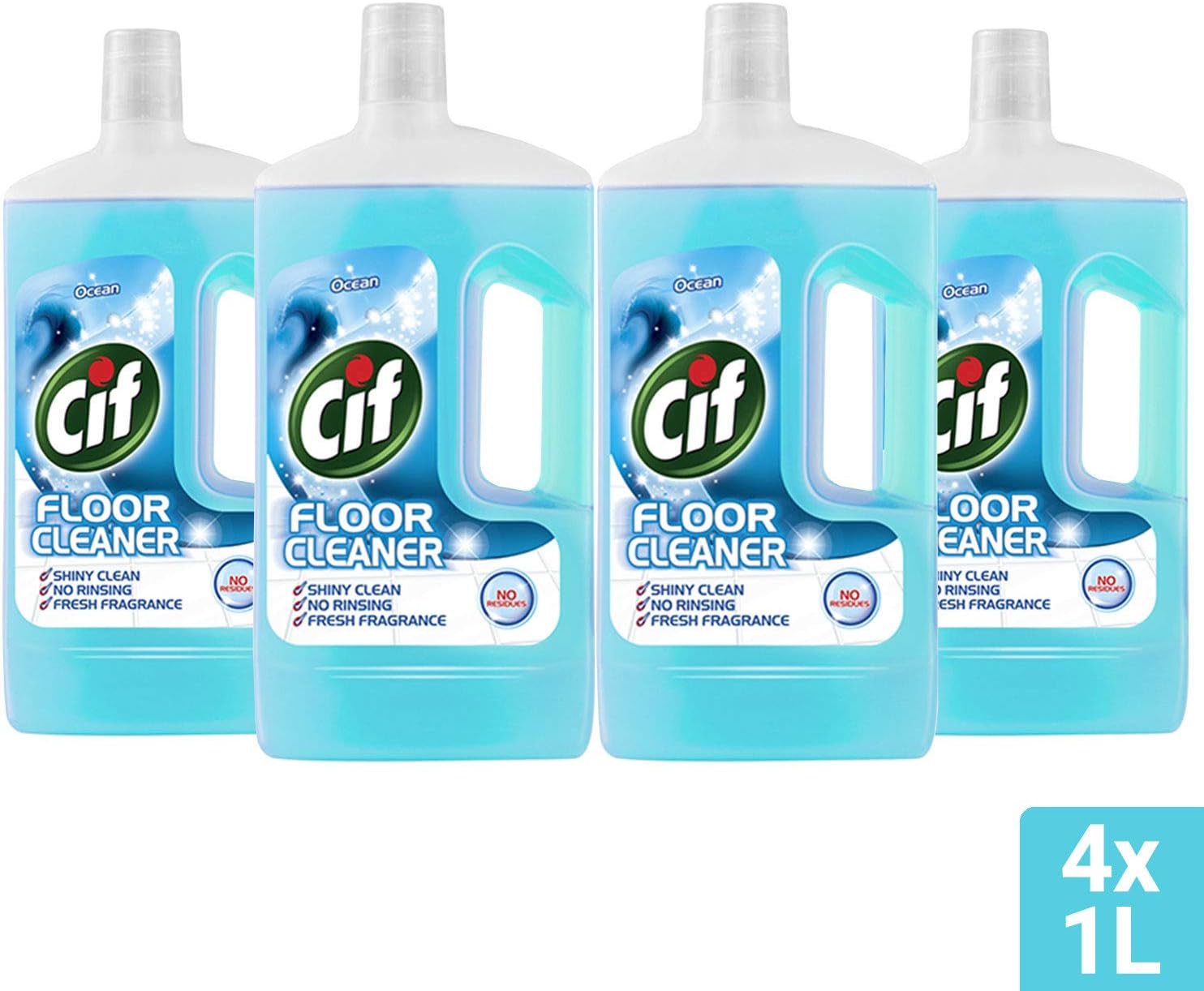 Cif Floor Expert Deep Clean and Multipurpose Floor Cleaner (GPC Floor 1L Ocean Pack of 4)