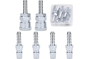 WILLKOMMEN Noosverl 6 pcs Quick Release Gas/Propane/Lpg/Butane Connector, Gas Fittings air Connector Copper Gas Pipe Nozzle Fittings, Male Female