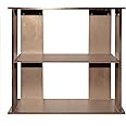 AAROORA Engineered Wood TV Table Centre Unit 2 Shelf | Visual Feature of a Room | Home Decoration, Modern | Comfort and Usability | Multipurpose Storage Table (Dark Wenge Finish)