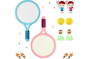 Jouet de Raquette de Tennis/Badminton,Ensemble Badminton pour Enfants,Kit de Badminton,Set de Badminton Portable,Jouet Raquette,pour Sports d'intérieur et d'extérieur