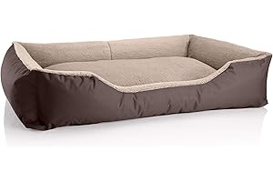 BedDog® Letto per Cane/Gatto Cuccia Teddy S Fino a XXXL, 14 Colori a Scelta, Cuscino per Cane, Divano per Cane, Cestino per Cane, Misura XXL, Marrone/Beige