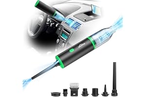 WHATOOK Mini Staubsauger Druckluftspray Handstaubsauger 3 in 1 Handstaubsauger Kabellos, Auto Staubsauger Stark 100000RPM Turbo Cleaner Elektrische Staubgebläse,Tastatur Reinigungsset, PC Reinigungsset (Grün)