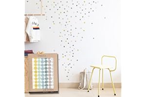 Pegatinas Pared Decorativas | Vinilo Adhesivo Pared Lunares a Lápiz | Efecto Papel Pintado | Cubre 3 m² | 140 piezas | TRESXICS (Azul)