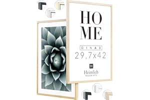 Heimlich® Zestaw 2 ramek na zdjęcia DIN A3 drewno Dąb naturalny | ramka na zdjęcia 29,7 x 42,0 cm (11,7 x 16,5 cala) naturalna z nietłukącym się szkłem akrylowym | ramka na zdjęcia drewno