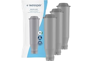 Wessper Filtre pour machine à café, cartouches de filtre à eau, compatibles avec les machine à café Krups F008, Nivona, Siemens, Bosch, AEG- 3 pièces