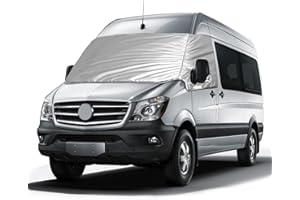 SOEKODU Housse de Protection de Pare-Brise Remplacement pour Mercedes Sprinter 2019-2023, Couverture Enveloppe de Pare-Brise Avant, Protection Solaire Contre la Neige Givre Poussière Soleil