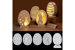 ‎EPODA EPODA Silikonformen GießFormen Ostern, 6 Stück Silikonform Ostern Hase, Silikon GießForm Ostern, Silikonform Osterhase Eier für Osterdeko