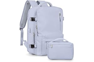 SZLX Duży damski plecak turystyczny sportowy wodoodporny 14-calowy plecak szkolny na laptopa z przegrodą na buty z portem USB do ładowania