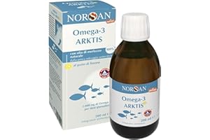 NORSAN Arktis Omega 3 2000mg I Olio di fegato di merluzzo liquido senza reflusso – 1x200 ml Omega 3 EPA DHA I Integratore omega 3 olio di pesce I Olio fegato merluzzo liquido con 800 UI di vitamina D3