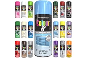 Classic Signature - 1 x All Purpose Sky Blue Aerosol Spray Paint 400m Quick Drying Spray, Fast Dry and Excellent Coverage for Metal, Wood, Plastic and More