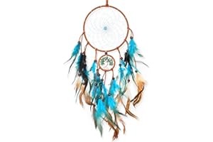 Łapacz snów Svalor 60 cm, ręcznie wykonany, z piórami i perłami, dla dzieci, dziewczynek, na wesele, do sypialni, dekoracja ścienna, prezent, styl boho