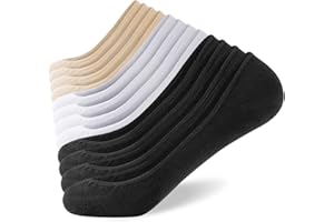 Niofind Invisible Socks Women No Show Non Slip Socks Ultra Low Cut Liner Socks for ladies and Girls, Cotton Footies Boat Socks for High Heel Flat Loafer 6 Pairs