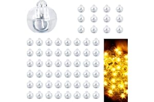 A.bigwhale LED Ballons Lampes, Mini Rond Ballon LED Lumière 60 Pièces, Lumières de Ballon LED pour Mariage Halloween Décoration de Fête de Noël