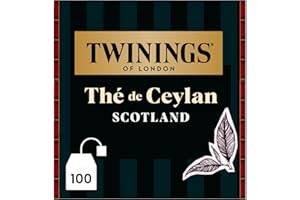 Twinings - Thé de Ceylan Scotland - 100 Sachets - à Déguster Chaud ou Froid