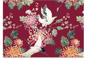 Runa Art Carta da parati fotografica cicogna fiore 352 x 250 cm Vello Sfondo Murale XXL Moderne Decorazione Soggiorno Camera De Letto Sala Ufficio rosso 9361011a