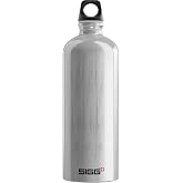 SIGG Traveller i&ccedil;ecek şişesi (1 L), zararlı madde i&ccedil;ermez ve sızıntı yapmaz i&ccedil;ecek şişesi, al&uuml;minyum t&uuml;y kadar hafif i&ccedil;ecek ş