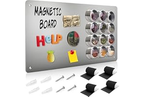 Raweao Tableau Magnétique Mural, Plaque Aimantee pour Magnets, 30x45x0.08cm Ultra Mince Metal