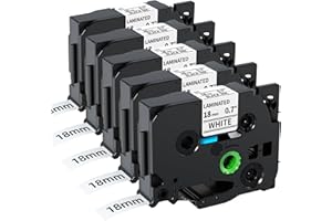 FIMAX TECH Fimax Compatible Etiqueta Cinta 18mm Reemplazar para Brother TZe-241 TZe241 TZe 241 TZ241 Tze 18mm Estándar Laminado Tze Tz Label Tape para P-touch PTD400 PTD600 PT-P900W Label Makers