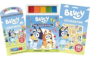 Anila's Bluey Activity Set with Aqua Magic, Finger Painting & Sticker Book.