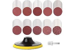 TXERFOLG 102STK Schleifscheiben-Set 125mm Klett für Winkelschleifer Körnung 60/80/120/160/240/320/400/600/800/1000 Schleifscheiben Pad mit M14 Schleifteller und Schaft Winkelschleifer Zubehör für Holz Metall