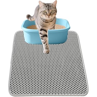 XXL Kattenbakmat 60-74 Cm | Waterdicht, Niet Giftig En Antislip Dubbellaags Eva Design Voor Het Vangen Van Kattenbakvulling