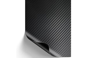 ‎SA ROCA SA ROCA® 23,55€/m² Auto-Folie 3D Carbon matt I Carbon-Folie Auto außen & Innenraum I Car-Wrapping-Folie - Selbstklebend mit Lufkanälen für blasenfreie Folierung I Schutzfolie (3D Carbon, 50 x 152cm)