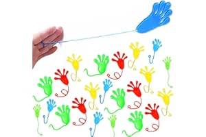 CHERIOLL Mani Appiccicose, Colorato Mani Appiccicose, 50 Sticky Hands Giocattoli, Giocattoli Appiccicosi Elastici, Colorato Sticky Appiccicoso Giocattol,Per Bambini Regalo Per Compleanno, Giocattoli Per Feste